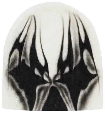 HELLSTAR WHITE SKULL BEANIE