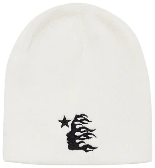HELLSTAR WHITE SKULL BEANIE - Thumbnail 2